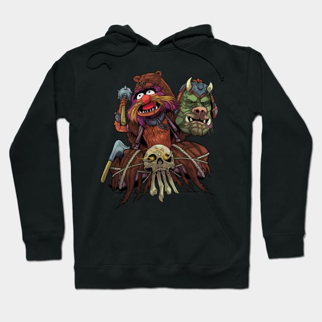 Animal The Bardbarian - (No Extras) Hoodie by JohnLattaArt